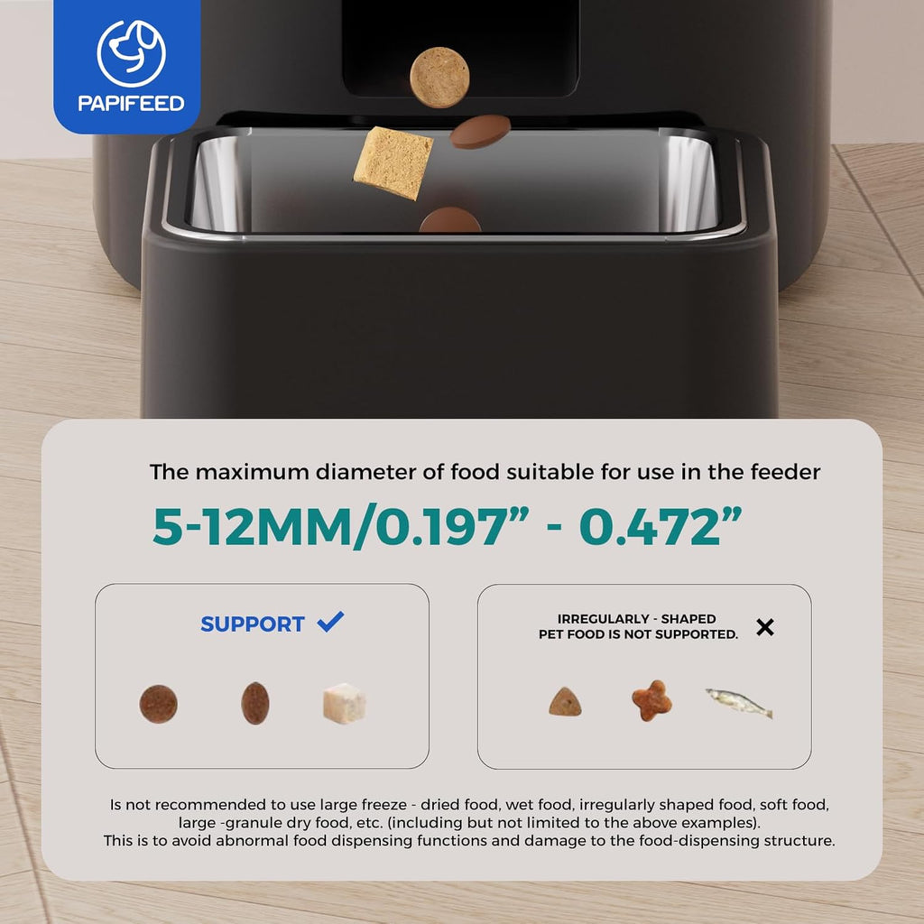 Automatic Cat Feeder with Camera, 1080P HD & Night Vision, 6L Cat Food Dispenser with App, 5G Wifi Timed Cat Feeder for Dry Food, 2-Way Audio, Smart Pet Feeder for Dog, 1-10 Meals/Day