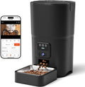 Automatic Cat Feeder with Camera, 1080P HD & Night Vision, 6L Cat Food Dispenser with App, 5G Wifi Timed Cat Feeder for Dry Food, 2-Way Audio, Smart Pet Feeder for Dog, 1-10 Meals/Day